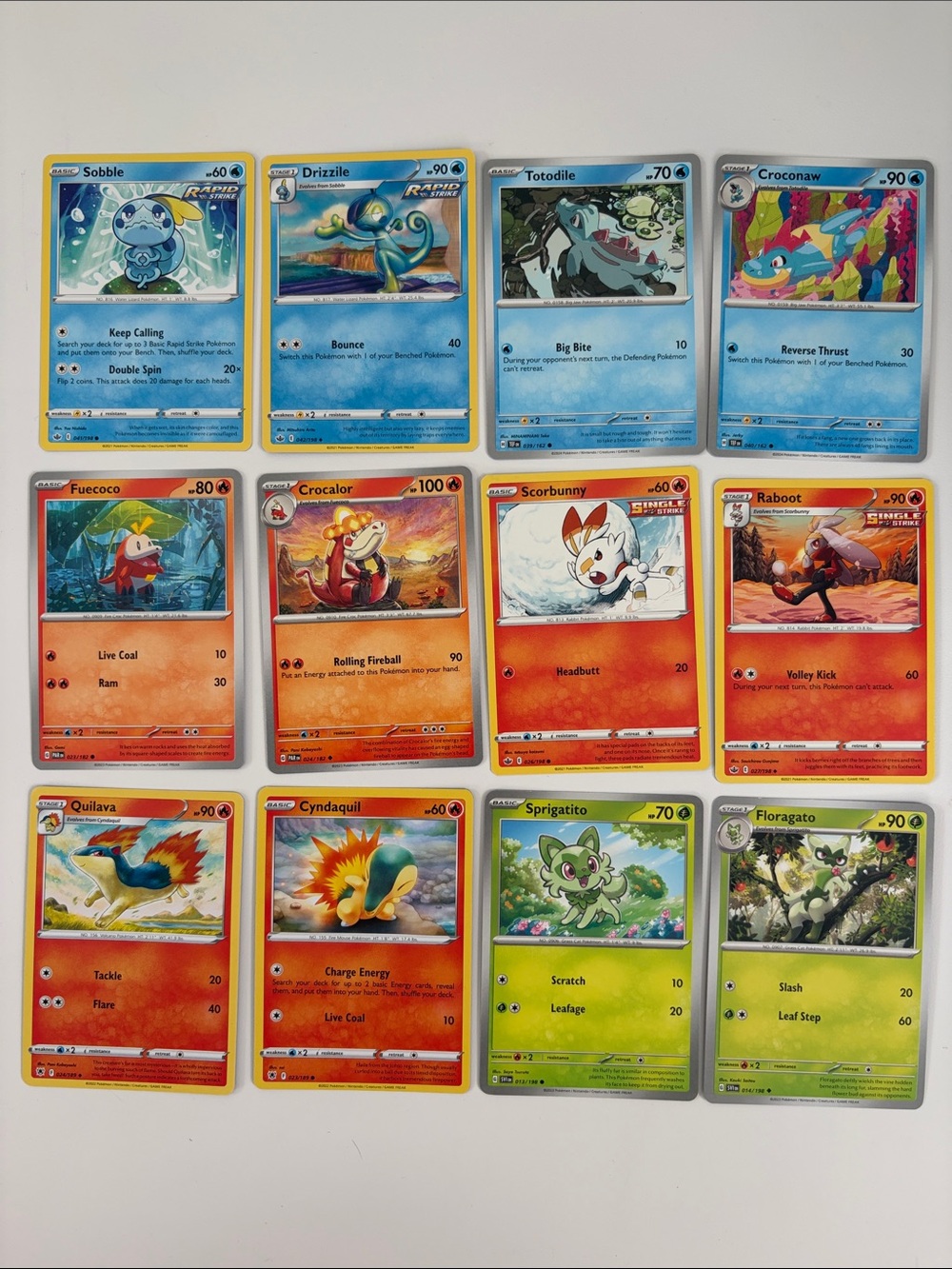 ⭐ Pokémon Starter Evolution Lot | Cyndaquil Totodile Sobble Sprigatito Fuecoco